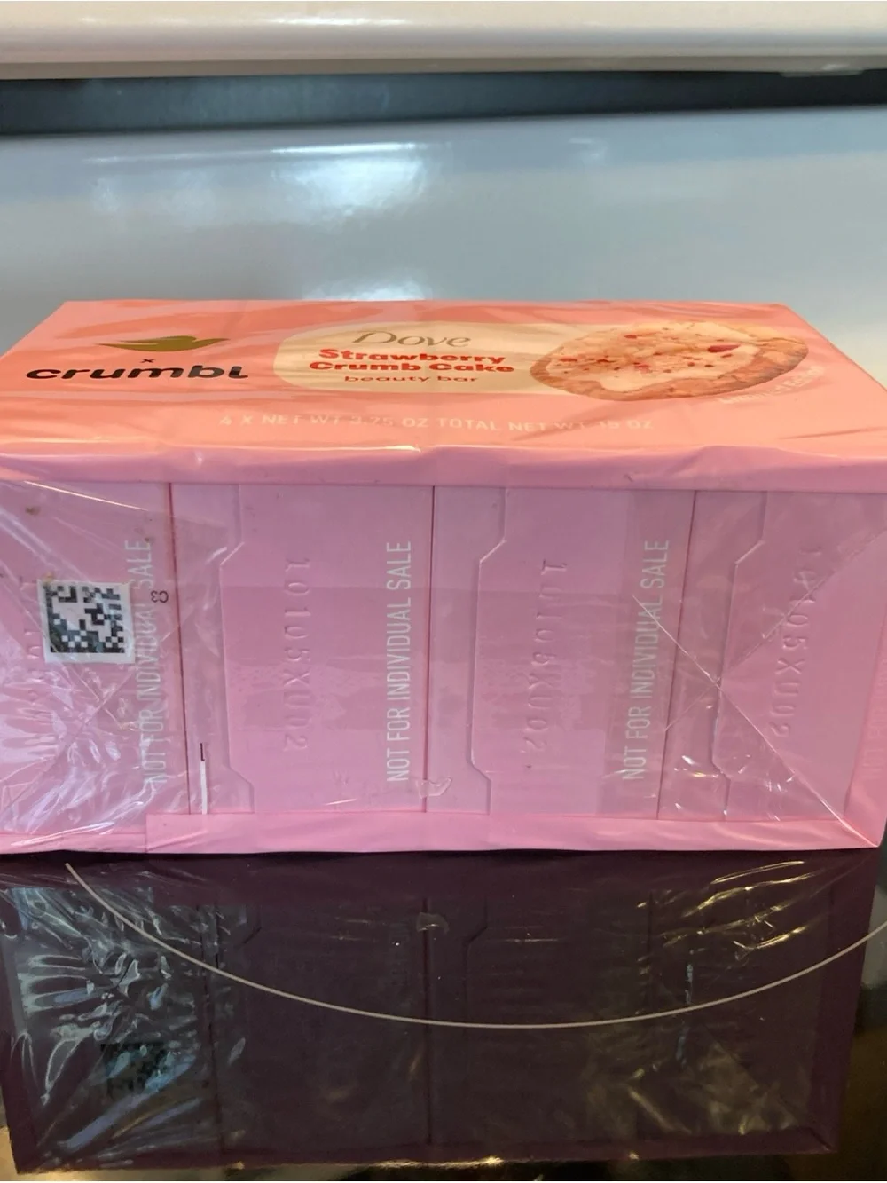 Dove x Crumbl Strawberry Crumb Cake Limited Edition Beauty Bar Soap 4-Pack New
